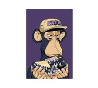 DFJyjFGJJ Canvas Art Bored Ape Sneaker Club Room Aesthetics Canvas Art Wall Decor Posters Home Bar Restaurant Garage Cafe Logo Gift 24x36inch(60x90cm)