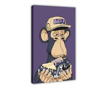 DFJyjFGJJ Canvas Art Bored Ape Sneaker Club Room Aesthetics Canvas Modern Poster Wall Art Prints Paintings Living Room Bedroom Decor 20x30inch(50x75cm)