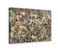 DFJyjFGJJ Convergence by Jackson Pollock Vintage Poster Abstract Expressionism Modern Art Canvas Poster Bedroom Sports Landscape Office Room Decor Gift 12" L X 18" W