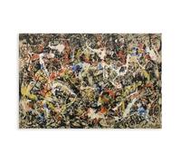 DFJyjFGJJ Convergence by Jackson Pollock Vintage Poster Abstract Expressionism Modern Art Canvas Wall Art Print Poster For Home School Office Decor 24" L X 36" W