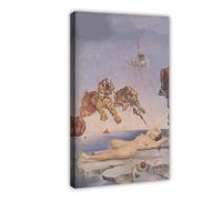 DFJyjFGJJ Dream Caused by The Flight of A Bee Around A Pomegranate A Second before Awakening by Salvador Dali Canvas Wall Art Print Poster For Home School Office Decor 24" L X 36" W
