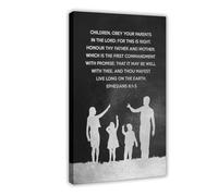 DFJyjFGJJ Ephesians 6 1 3 Black And White Bible Aesthetics Canvas Wall Art Print Poster For Home School Office Decor 12x18inch(30x45cm)