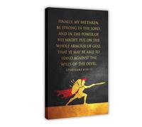 DFJyjFGJJ Ephesians 6 10 11 Black And White Bible Aesthetics Canvas Poster Bedroom Sports Landscape Office Room Decor Gift 12x18inch(30x45cm)