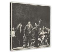 DFJyjFGJJ George Bellows Modern Art Introducing John L. Sullivan Canvas Poster Bedroom Decor Sports Landscape Office Room Decor Gift 24x24inch(60x60cm)