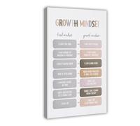 DFJyjFGJJ Growth Mindset_ Therapy, Calming Techniques Mental Health Canvas Modern Poster Wall Art Prints Paintings Living Room Bedroom Decor 20x30inch(50x75cm)