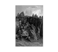 DFJyjFGJJ Gustave Dore - Death of Baldwin I The Latin King of Jerusalem Black And White Art Wall Decoration Poster Family Bar Restaurant Garage Cafe Art Sign Gift 12x18inch(30x45cm)