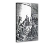DFJyjFGJJ Gustave Dore - People Mourn over The Destruction of Jerusalem Canvas Art Poster And Wall Art Picture Print Modern Family Bedroom Decor Posters 24x36inch(60x90cm)