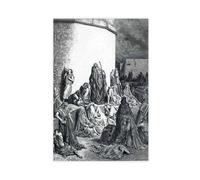DFJyjFGJJ Gustave Dore - People Mourn over The Destruction of Jerusalem Canvas Wall Art Print Poster For Home School Office Decor 16x24inch(40x60cm)