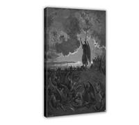 DFJyjFGJJ Gustave Dore - They Heard, And Were Abashed, And Up They Sprung Black And White Canvas Posters Wall Art Bedroom Office Room Decor Gift 12x18inch(30x45cm)
