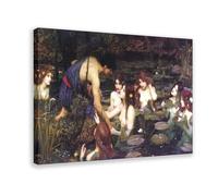 DFJyjFGJJ Hylas And The Nymphs by John William Waterhouse Pre-Raphaelite Classical Canvas Poster Wall Art Bedroom Decor Office Room Kitchen Decor Gift 16x24inch(40x60cm)
