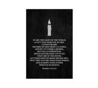 DFJyjFGJJ Let Your Light So Shine Black And White Bible Aesthetics Wall Decoration Poster Family Bar Restaurant Garage Cafe Art Sign Gift 16x24inch(40x60cm)