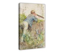 DFJyjFGJJ Man Looking Through A Telescope by Henry Scott Tuke Impressionism Poster Print for Teen Boys Room Wall Art Canvas Painting Print 12x18inch(30x45cm)
