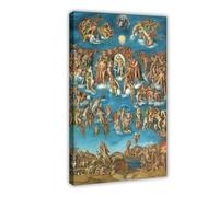 DFJyjFGJJ Marcello Venusti after Michelangelo,The Last Judgment Canvas Posters Wall Art Bedroom Office Room Decor Gift 12x18inch(30x45cm)