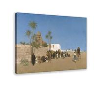 DFJyjFGJJ Nikolai Ulfsten,From Algeria,camel Caravan, Canvas Poster And Wall Art Picture Print Modern Family Bedroom Decor 16" L X 24" W