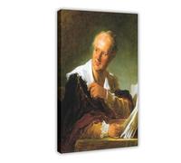 DFJyjFGJJ Portrait of Diderot by Jean Honore Fragonard The Rococo Period Canvas Art Poster And Wall Art Picture Print Modern Family Bedroom Decor Posters 20x30inch(50x75cm)