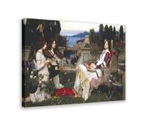 DFJyjFGJJ Saint Cecilia by John William Waterhouse Pre-Raphaelite Classical Poster Print for Teen Boys Room Wall Art Canvas Painting Print 12x18inch(30x45cm)