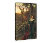 DFJyjFGJJ Sir Frank Dicksee,Chivalry Canvas Poster Wall Art Bedroom Decor Office Room Kitchen Gift 12" L X 18" W