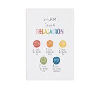 DFJyjFGJJ Spanish Therapy_ 5-4-3-2-1 Grounding Technique, CBT School Counselor, Emotion Regulation Canvas Wall Art Posters And Prints Room Aesthetic Bedroom Office Decor 24x36inch(60x90cm)