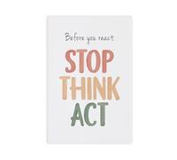 DFJyjFGJJ Stop Think Act Mental Healt for Kids Calming Corner Decor School Counselor Classroom Canvas Art Wall Decor Posters Home Bar Restaurant Garage Cafe Logo Gift 24x36inch(60x90cm)