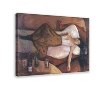DFJyjFGJJ The Day After by Edvard Munch Canvas Wall Art Print Poster For Home School Office Decor 16" L X 24" W
