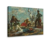DFJyjFGJJ The Midday Rest Sailors Yarning by Henry Scott Tuke Impressionism Poster Print for Teen Boys Room Wall Art Canvas Painting Print 16x24inch(40x60cm)