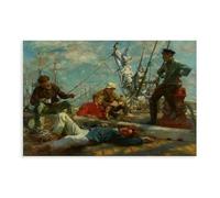 DFJyjFGJJ The Midday Rest Sailors Yarning by Henry Scott Tuke Impressionism Poster Print for Teen Boys Room Wall Art Canvas Painting Print 20x30inch(50x75cm)