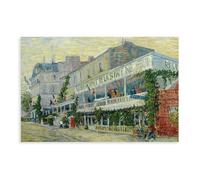DFJyjFGJJ Vincent Van Gogh - Restaurant De La Sirene at Asnieres Canvas Poster Wall Art Bedroom Decor Office Room Kitchen Gift 12x18inch(30x45cm)