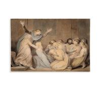 DFJyjFGJJ William Blake - Joseph Making Himself Known to His Brethren Canvas Wall Art Print Poster For Home School Office Decor 20" L X 30" W