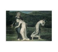 DFJyjFGJJ William Blake - Naomi Entreating Ruth And Orpah to Return to The Land of Moab Canvas Posters Wall Art Bedroom Office Room Decor Gift 16" L X 24" W