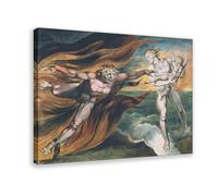 DFJyjFGJJ William Blake - The Good And Evil Angels Canvas Wall Art Print Poster For Home School Office Decor 12" L X 18" W