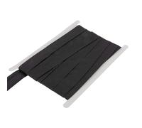 DFL 100% Cotton Bias Binding Tape - 5 Metre Length | Pre-Folded Fabric Tape for Sewing, Bunting, Aprons & Craft Project (Black,1 Inch/25mm Wide)