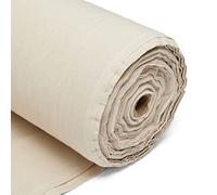 DFL 100% Cotton Calico Natural Unbleached Fabric - 145GSM Medium Weight for Dressmaking Mock-ups, Toile, Pattern Testing & Crafts - 150cm (60") Wide Material by The Metre (50 Meter)