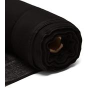 DFL 50m Natural Muslin Cheesecloth - 100% Cotton, 51" Wide 55GSM for Sieving, Cleaning, Dusting, Dyeing, Draping, Costume and Garment Sewing (Black,1 Metre)