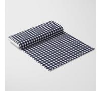 DFL Gingham Polycotton Fabric 1 Inch Check | 114cm Wide - Plain Weave Material for Dressmaking Shirts Tablecloths Crafts - Sold by The Metre (Navy Blue)