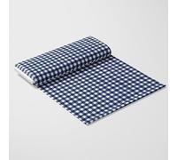 DFL Gingham Polycotton Fabric 1 Inch Check | 114cm Wide - Plain Weave Material for Dressmaking Shirts Tablecloths Crafts - Sold by The Metre (Royal Blue)