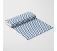 DFL Gingham Polycotton Fabric 1 Inch Check | 114cm Wide - Plain Weave Material for Dressmaking Shirts Tablecloths Crafts - Sold by The Metre (Baby Blue)