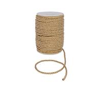 DFL Lurex Macrame Cord 3mm- Metallic Gold & Silver Craft String, Glitter Elastic Rope for Macrame, Bracelet Making, String Art, Scrapbooking, Hanging Decorations & DIY Crafts (Gold,1 Metre)