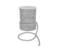 DFL Lurex Macrame Cord 5mm- Metallic Gold & Silver Craft String, Glitter Elastic Rope for Macrame, Bracelet Making, String Art, Scrapbooking, Hanging Decorations & DIY Crafts (Silver,25 Metre)
