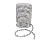 DFL Lurex Macrame Cord 7mm- Metallic Gold & Silver Craft String, Glitter Elastic Rope for Macrame, Bracelet Making, String Art, Scrapbooking, Hanging Decorations & DIY Crafts (Silver,5 Metre)