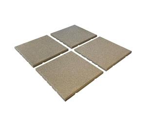 Dflect Sand/Beige Rubber Playground Tile 400x400x25mm - Pack of 4