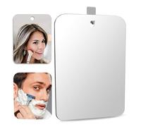 DFLLLO Deluxe Large Shower Mirror Fogless Shaving Mirror (11 inX7.8 in) Anit-Fog Shave Mirror Fog-Free Wall Hanging Mirror Bathroom Mirrors whit 1 Hook