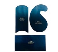 DFM Blue Curved Cabinet Scraper Cards Made in USA (Traditional Set Qty 3)
