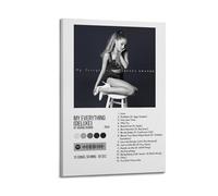DFMY Ariana Grande Music Album Poster Personal PhotoPoster Wall Art Canvas Aesthetic Music And Movie Decoration Living Room Bedroom 12x18inch(30x45cm) Frame-style