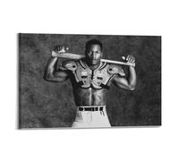 DFMY Bo Jackson Retro Black And White PosterWall Art Canvas Poster Music Albums And Movies Decorative Painting for Living Bed Room 12x18inch(30x45cm) Frame-style