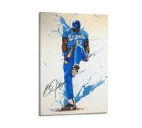 DFMY Bo Jackson Signed Poster Classic MomentWall Art Canvas Poster Music Albums And Movies Decorative Painting for Living Bed Room 24x36inch(60x90cm) Frame-style