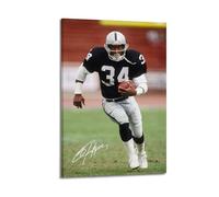 DFMY Bo Jackson Vintage Signed PosterWall Art Canvas Poster Music Albums And Movies Decorative Painting for Living Bed Room 12x18inch(30x45cm) Frame-style