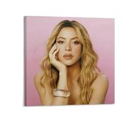 DFMY Shakira Song Music Album Personal PosterPoster Wall Art Canvas Aesthetic Music And Movie Decoration Living Room Bedroom 20x20inch(50x50cm) Frame-style