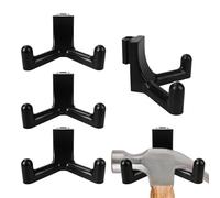 Dfnidy Plastic ABS Tool Hooks, 5 Pcs, Black, Compatible with Lifetime Storage Sheds, Holds Up to 35 lbs Each, Modern Style, Wall Mount, Pack of 5