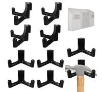 Dfnidy Tool Hooks fit Lifetime Storage Shed Organization, for Lifetime Plastic Shed Accessories Black Hook, Outdoor Garden Storage Bracket Hooks Kit (10 Pcs)