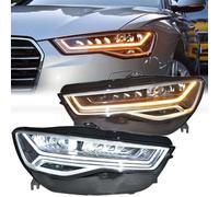DFOF G Lampshade 2pc Led Headlghts For For A6 2016-2018 A6L C7 Upgrade Full DRL Turn Signal Lights Headlamp Protective Shell